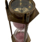 Brass sandtimer with compass