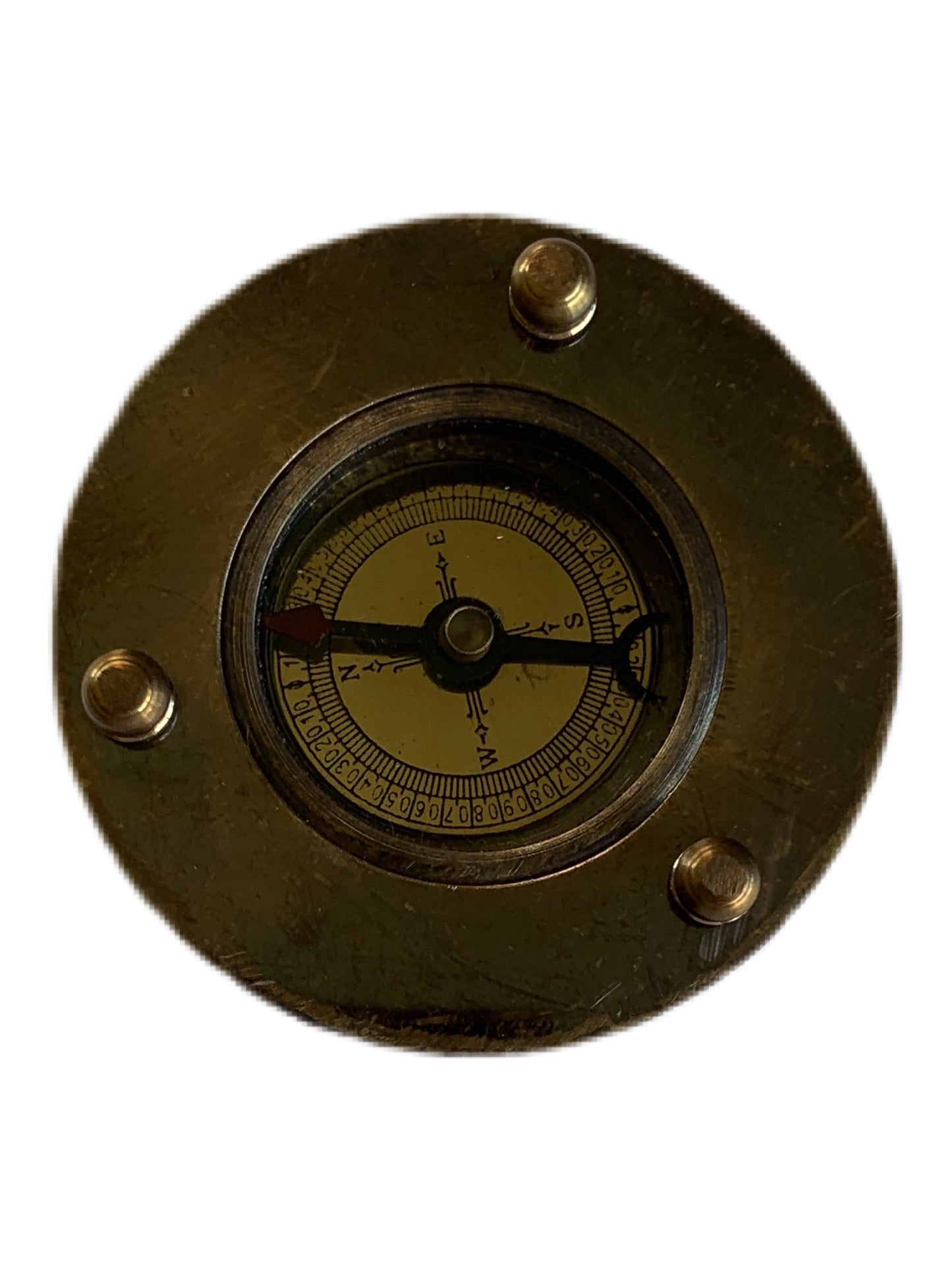 brass compass encased sand timer