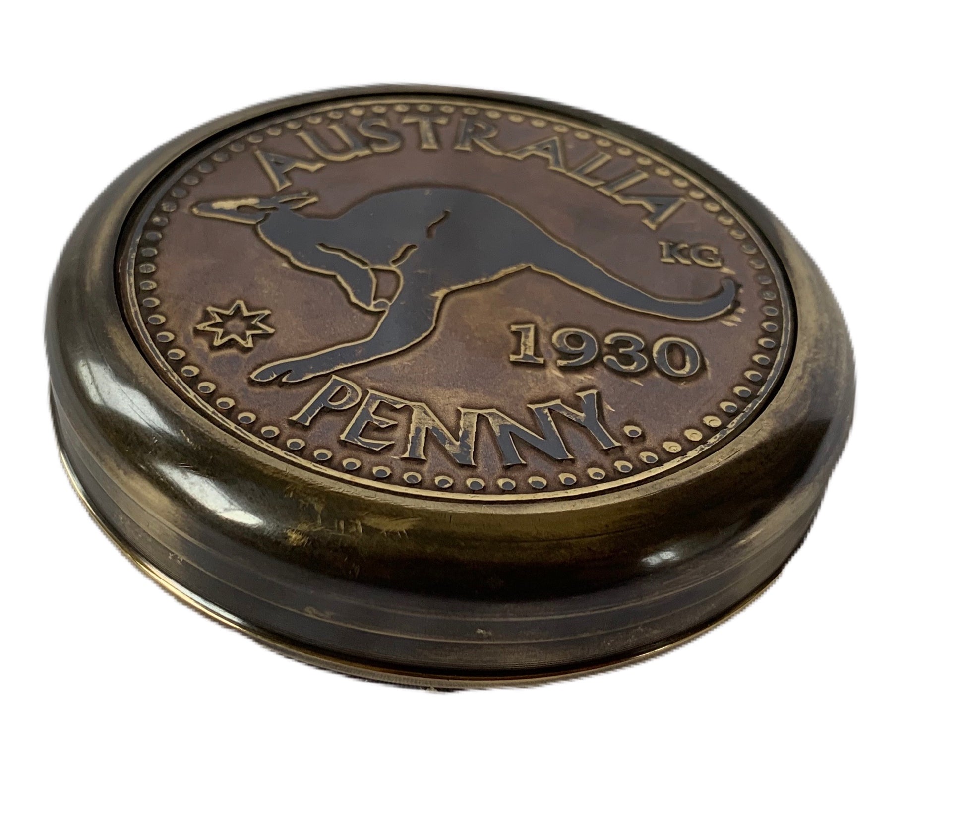 Australia Penny brass antique style Compass